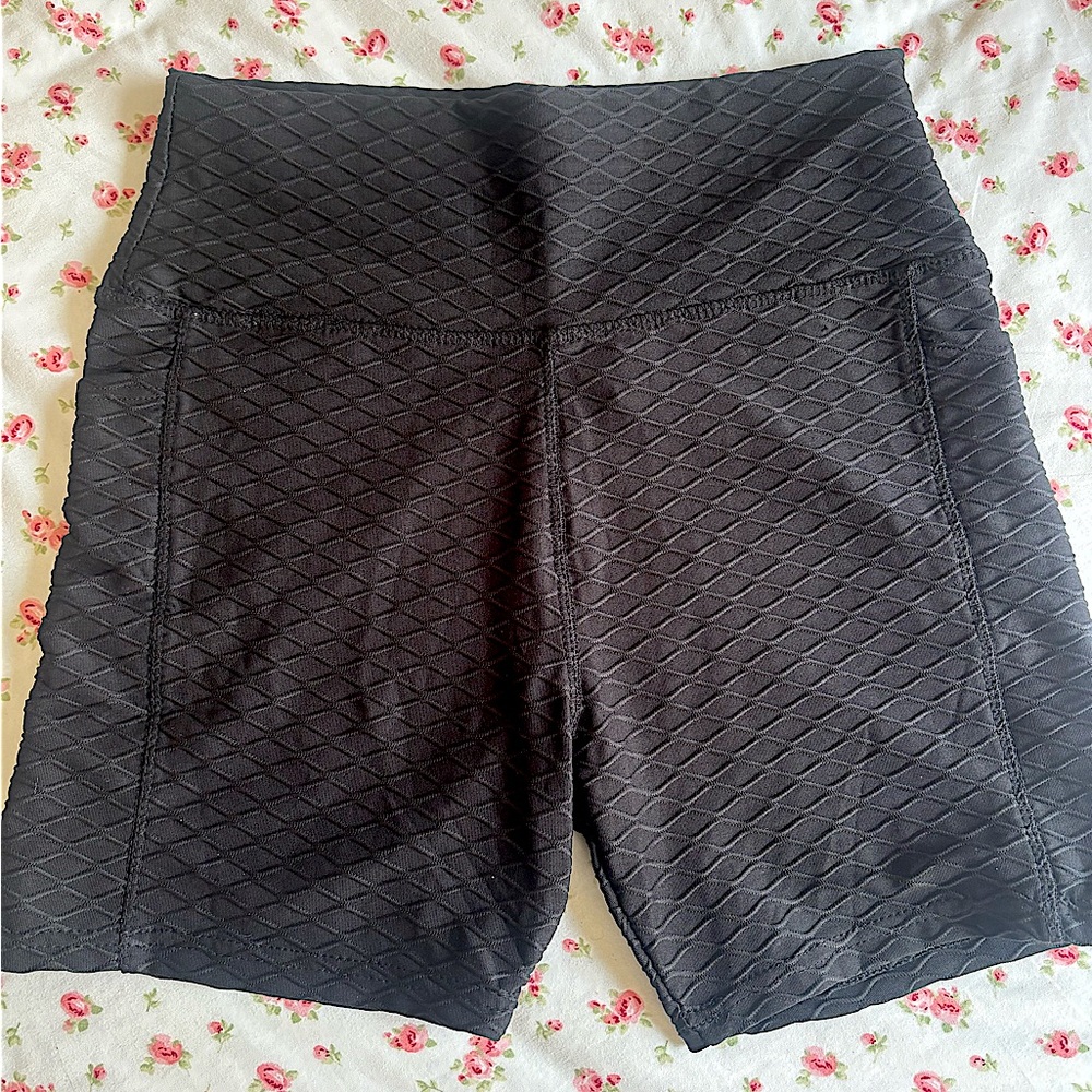 Cute Black Biker Shorts/ Very Nice Texture